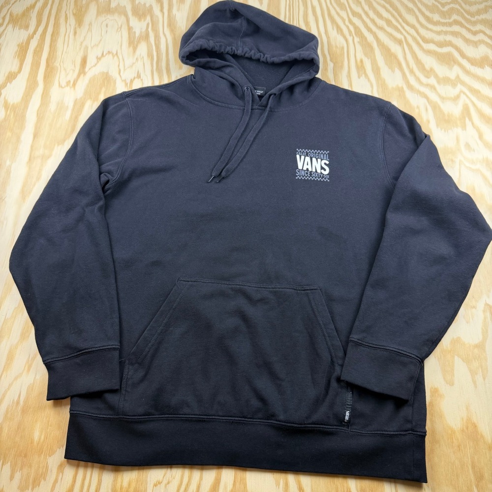 Vans Mens Calif Original Since Sixty-Six Hoodie Black Graphic Sweatshirt Large